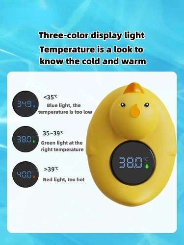Little Yellow Duck Thermometer Baby Bathtub Shower Water Thermometer Baby Safe - Picture 4 of 24