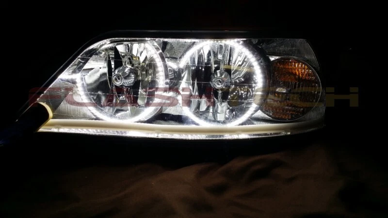 Kit de anillo de halo de faros LED RF blanco brillante para Lincoln Town Car 05-11 Foto 3 de 4