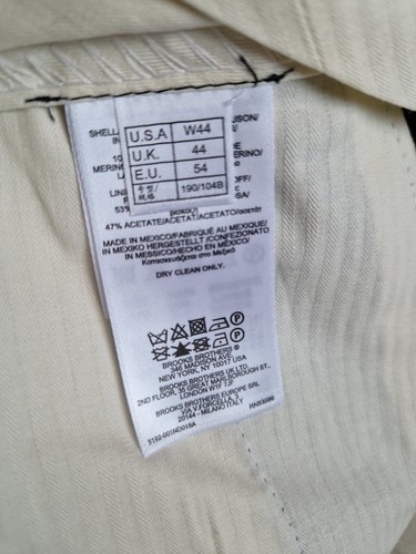 Pantalón Formal Brooks Brothers Gris Cálido Suave Lana Merino Regent Regular W44 - Imagen 12 de 14