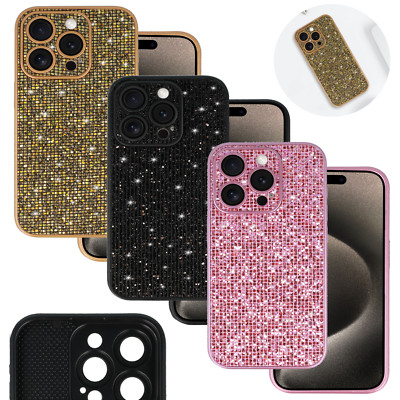 Brokat Glitzer Hülle Für Apple iPhone 16 Plus / Pro  Max  FLASH Case Tasche Etui
