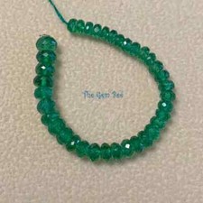 3mm-4.5mm Top Gem Grade Tsavorite Green Garnet Faceted Rondelle Beads 3.25 inch