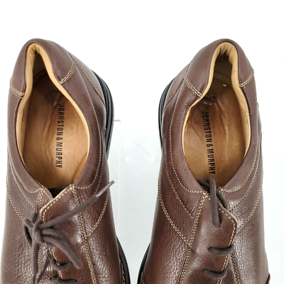 Johnston & Murphy Mens Brown Leather Sheepskin Shoes Size  display picture 2