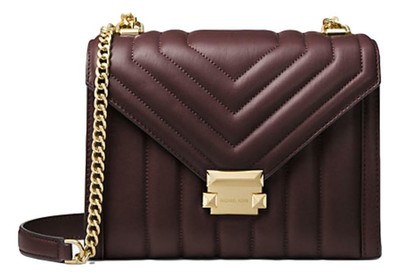 whitney large leather convertible shoulder bag