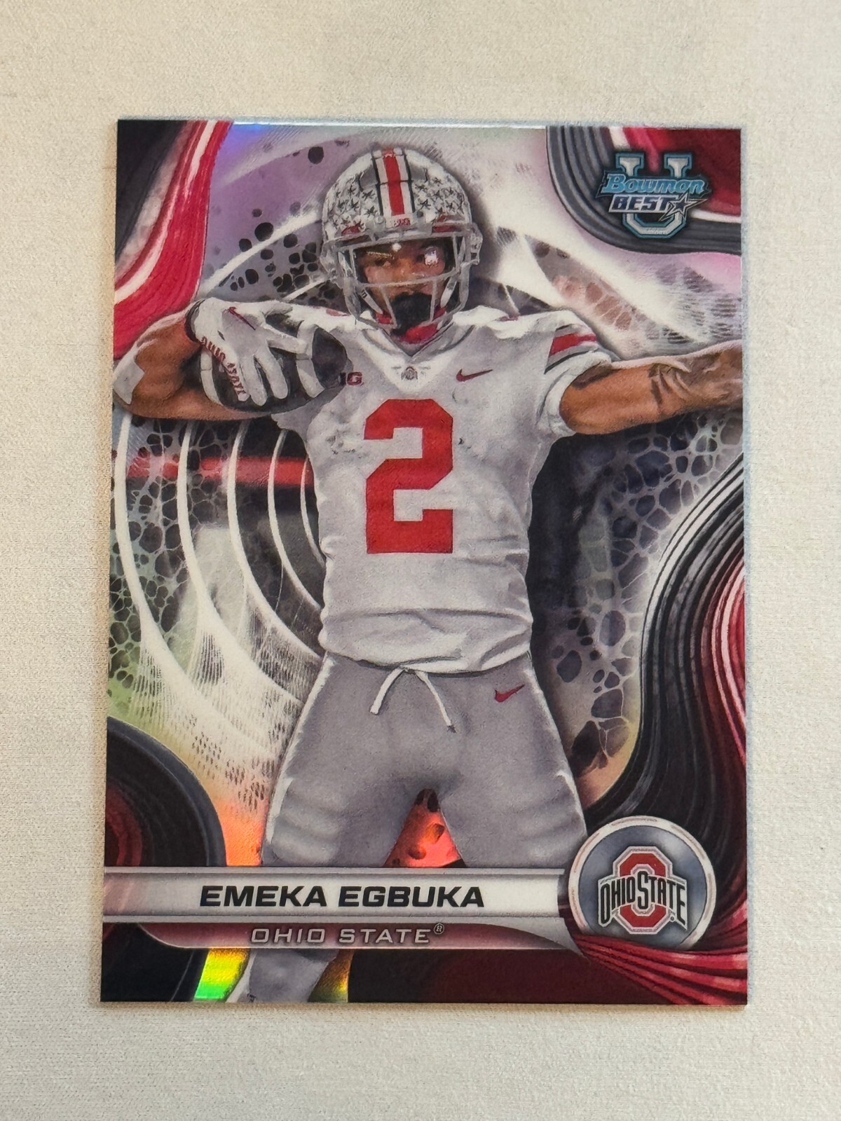 2024 Bowman Best U Refractor Emeka Egbuka #97 Ohio State