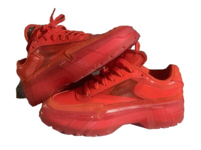 REEBOK CLASSIC CARDI B X Sneakers Red Patent Leather Women Size 5
