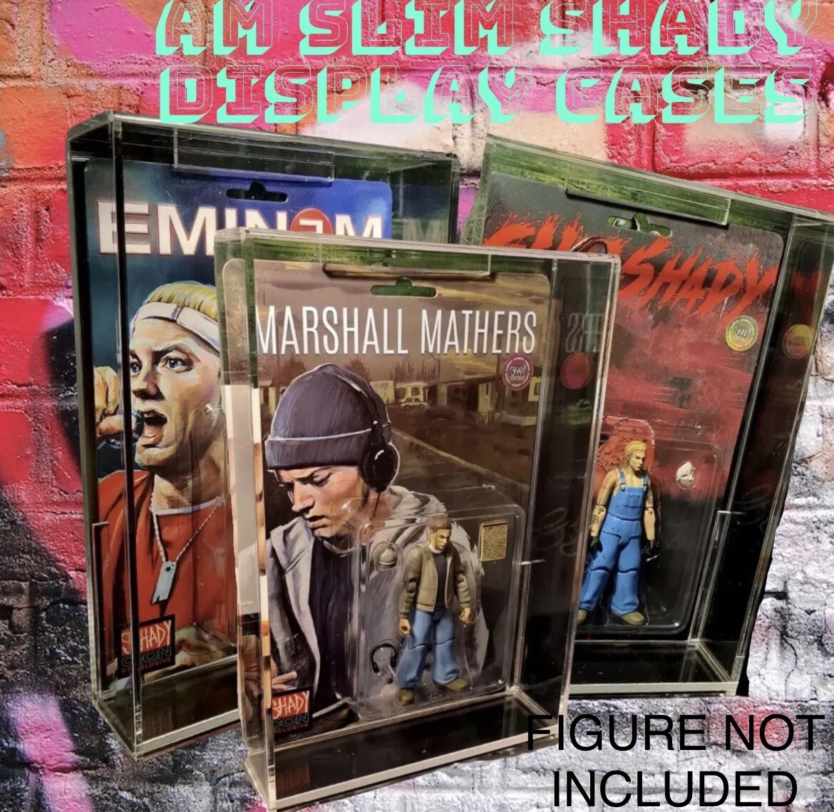 Eminem Marshall Mathers Shady Action Figure Acrylic Display Case