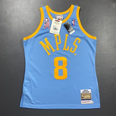 100% Authentic Kobe Bryant Mitchell Ness 01 02 MPLS Lakers Jersey