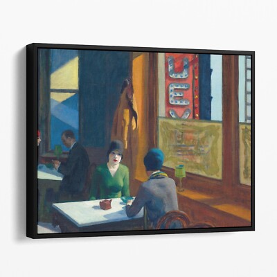 Chop Suey by Edward Hopper USA America Paintings Canvas Wall Art Print