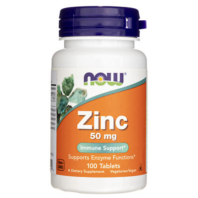 NOW FOODS Zink 50 mg 100 Tabletten