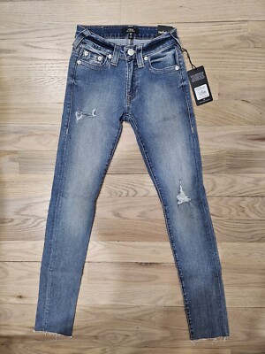True Religion Women's Stella Mid Rise Skinny Jean 204639 Size 24