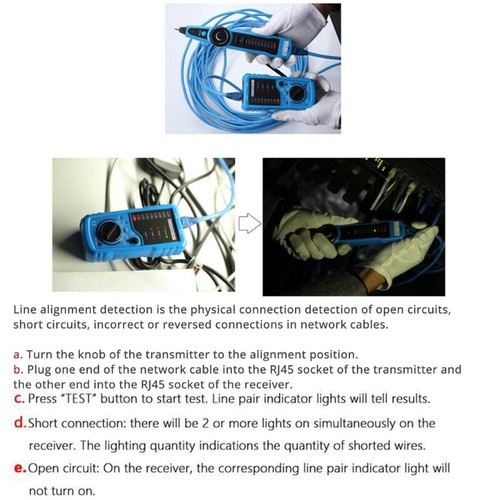 Handheld Cable Line Tester with Tone Scanning for Internet Wire Identification - Afbeelding 6 van 8