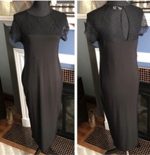 ASOS black long lace dress, US size 10