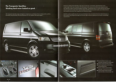 Volkswagen Transporter Sportline 2008-09 UK Market Sales Brochure