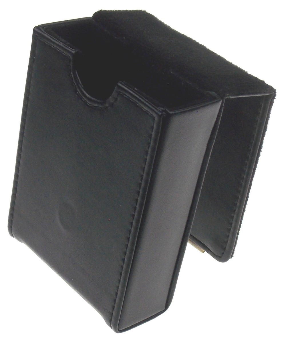 Custodia In Pelle Fatta A Mano Per Carte Da Gioco (doppio Mazzo), Con Passante Per Cintura, Stile Retrò, Nera