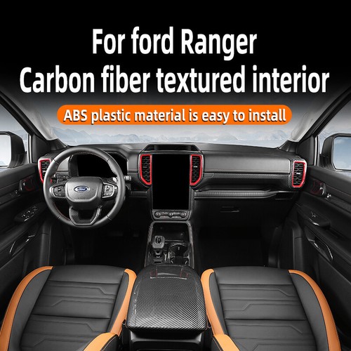 Carbon Fiber/Orange Rear Air Vent Outlet Cover Trim For Ford Ranger 2023 2024 - Bild 13 von 17