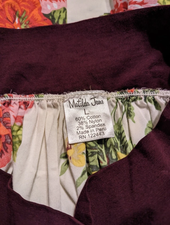 Matilda Jane Falda Fluida Colorida Floral y Dos Bolsillos Niños Grande (D26) Foto 3 de 3