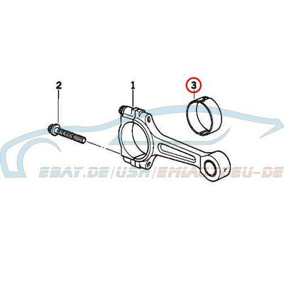 Original BMW 11247694762 - [SUPER PREIS] Lagerschale stangenseitig 