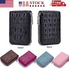 Women Men Leather Wallet Credit Card Holder RFID Blocking Pocket Purse US