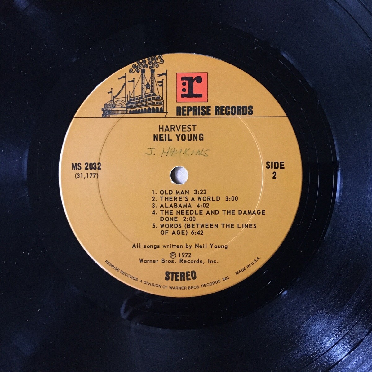 Neil Young Harvest -1972 Reprise #MS 2032 Vinyl LP OG Textured