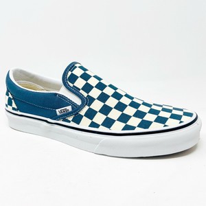 vans slip on blue mirage