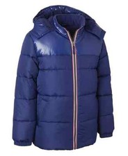 iXtreme Little Boys' Blue Hooded Puffer Winter Jacket Size 4 Fleece Lined Coat