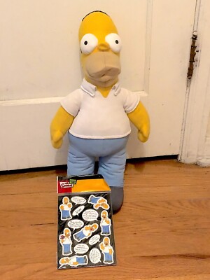 Homer Simpson Plush 19  Doll + BONUS 14 New Homer Magnets - D OH! -FREE SHIPPING