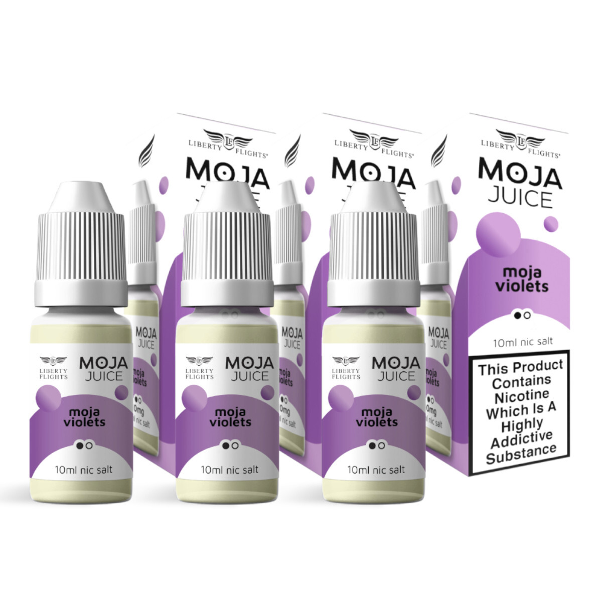 Moja Juice Vape e-Liquid Moja Violets 10mg Nic Salt 10ml 50/50 Pack Of 3 |  eBay UK