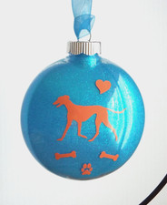 Greyhound Dog Breed Ornament Holiday pet Decoration Shatterproof