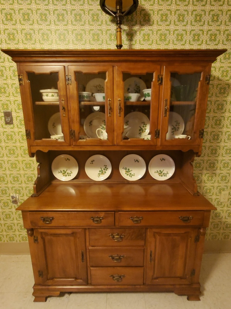 Tell City Chair Co Half Glass China Hutch Andover Maple 52