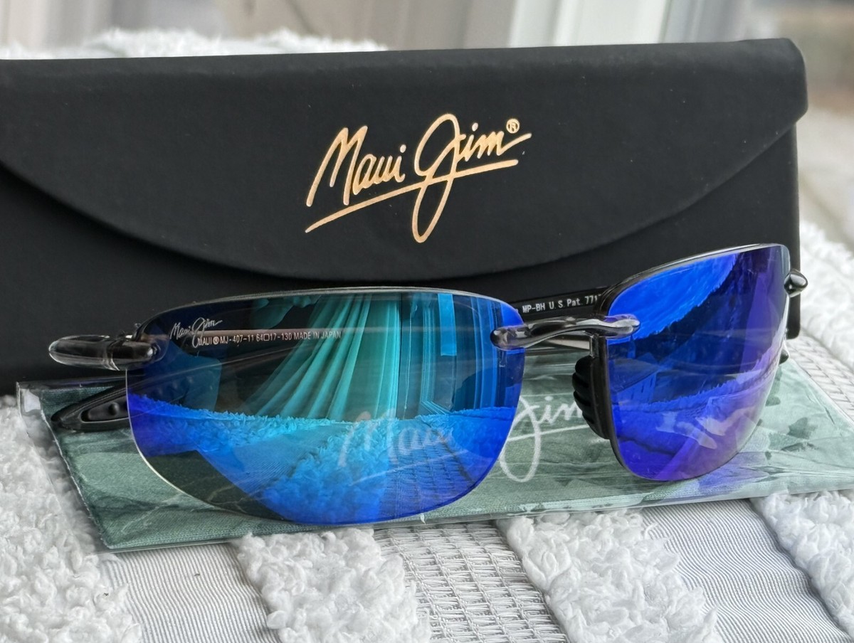 Maui Jim Ho'okipa MJ 407 11 Smoke Grey Frame + Blue Hawaii