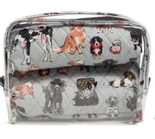 Vera Bradley 3 piece Cosmetic Kit DOG SHOW Toiletry Make-up Case Bags New V295