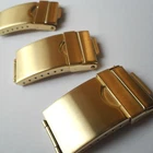 Watch Bracelet Catch Clasp Gold Plated Stainless Steel Replacement 3-Fold Gilt