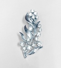 VINTAGE DESIGNER LADY ELLEN RHINESTONE LEAF HAIR CLIP