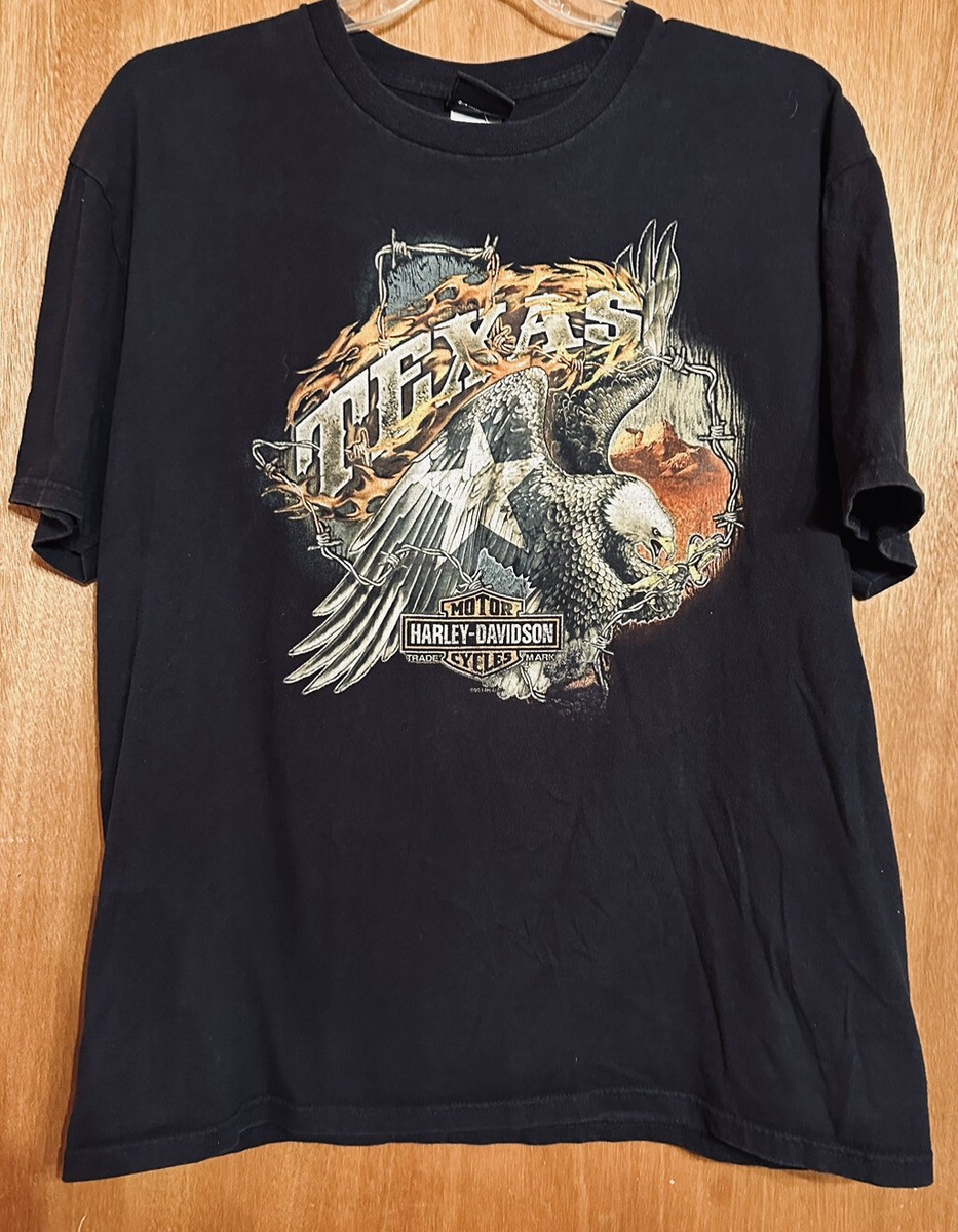 Harley Davidson T-shirt Horny Toad Temple TX Biker XL Design By