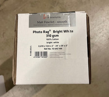 Hahnem hle Photo Rag Bright White, 310gsm, 24"x39' Roll, 3in Core FineArt Inkjet