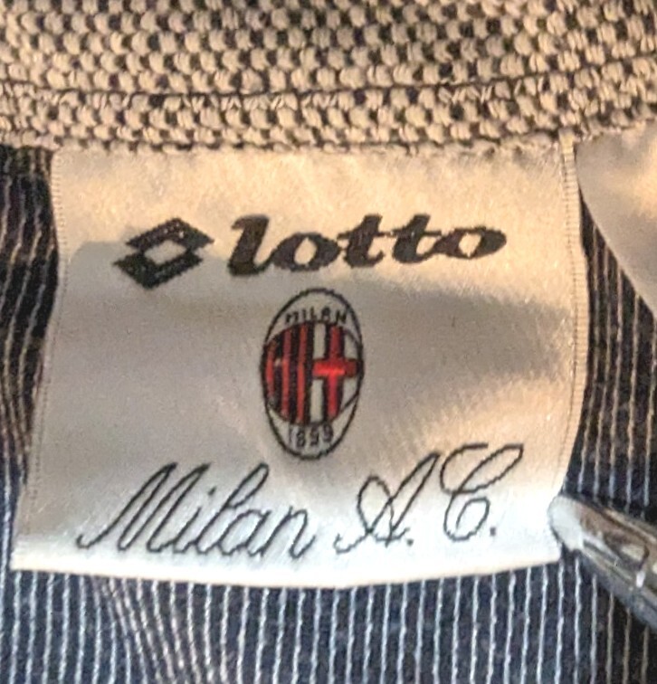 vtg LOTTO MILAN AC 1899 Opel Gray Polo Football Soccer Shirt vtg LOTTO MILAN AC 1899 Opel Gray Polo Football Soccer Shirt