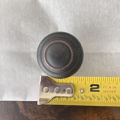 5 Dark Brown Round Cabinet Drawer Knobs w/ Hardware - Picture 4 of 6