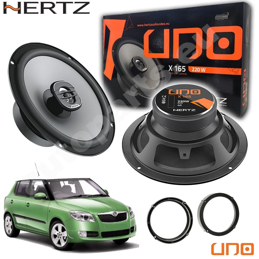 Sound-way Altoparlanti 2 Vie 10cm (100W) Per Skoda Fabia 1999-2007 – Kit Da 2 Con Cavi