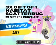 Pokemon Scatterbug GO - 3 Gifts per purchase - 3 Gifts of 1 specific habitat