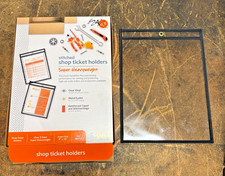C-Line Stitched Shop Ticket Holder Sleeves: Both Sides Clear, 9" x 12" - QTY 24