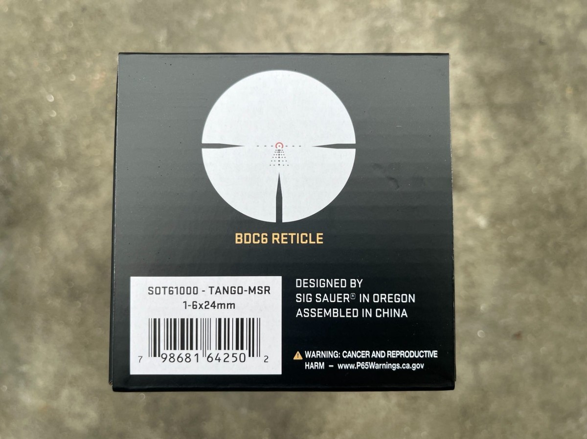 SIG SAUER TANGO-MSR LPVO 1-6x24mm Riflescoupe - Black (SOT61000