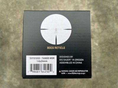 SIG SAUER TANGO-MSR LPVO 1-6x24mm Riflescoupe - Black (SOT61000