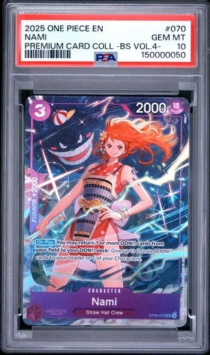 One Piece Nami Premium Card Collection BS Volume 4 OP09-070 PSA 10 Gem Mint