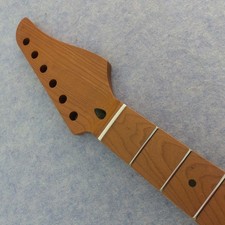 Guitar Neck 24 frets Roasted Maple DOT Inlay Nitro Paint DIY for Suhr Style Part