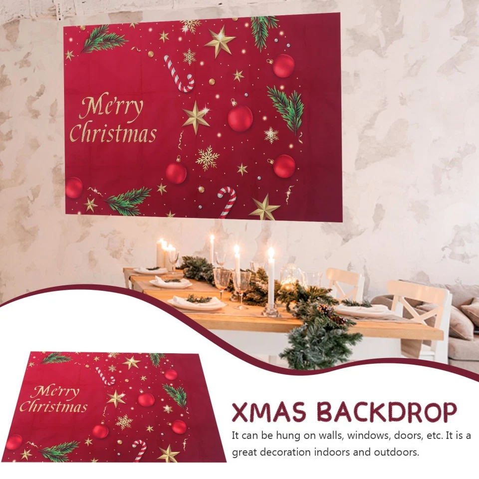 Fond de Noël pas de rides tissu tissu décor de Noël décoratif de Noël décor - Photo 3/4