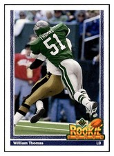William Thomas 1991 Upper Deck #628b Philadelphia Eagles