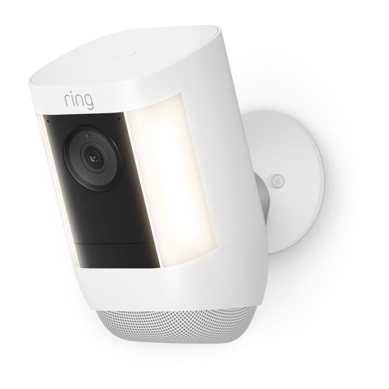 Caméra Ring Spotlight Pro Batterie Blanc sécurité extérieure connectée UE