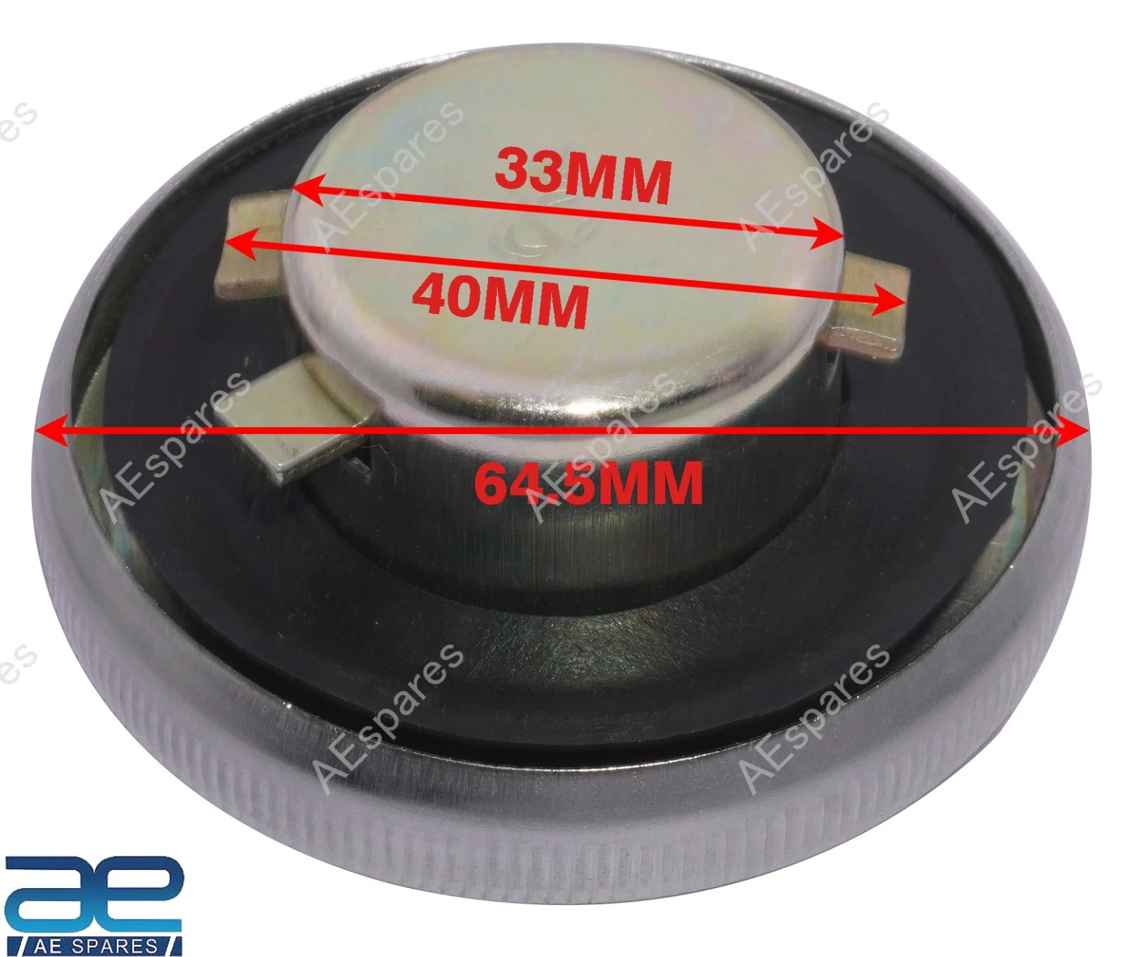 For Massey Ferguson Tractor Fuel Tank Cap With Lock Chrome Plated view 2