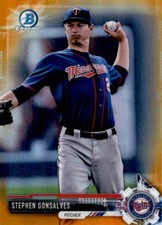 Stephen Gonsalves 2017 Bowman Mini Orange Prospect Chrome Refractor #BCP44 11/25