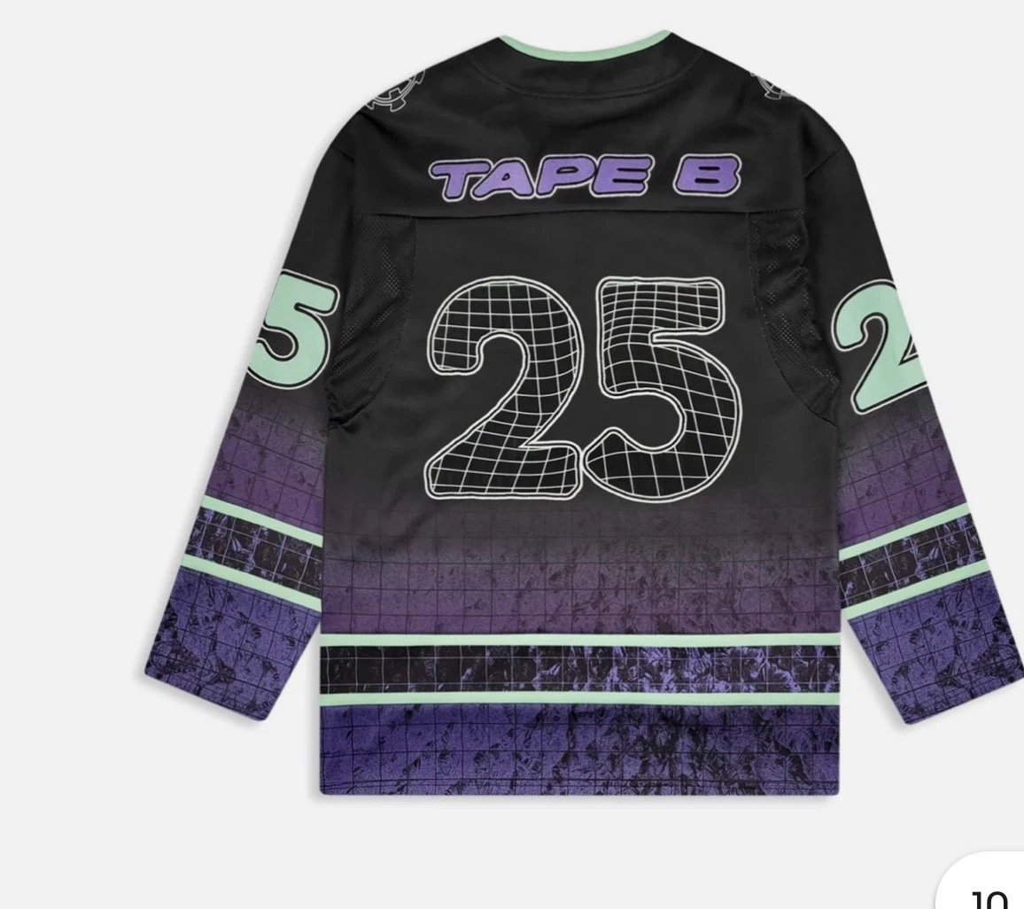 Tape B Limited Edition Official Merchandise Jersey with purple cassette tape gra - product detail image 3
